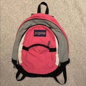 Jansport  triple pocket pink book bag